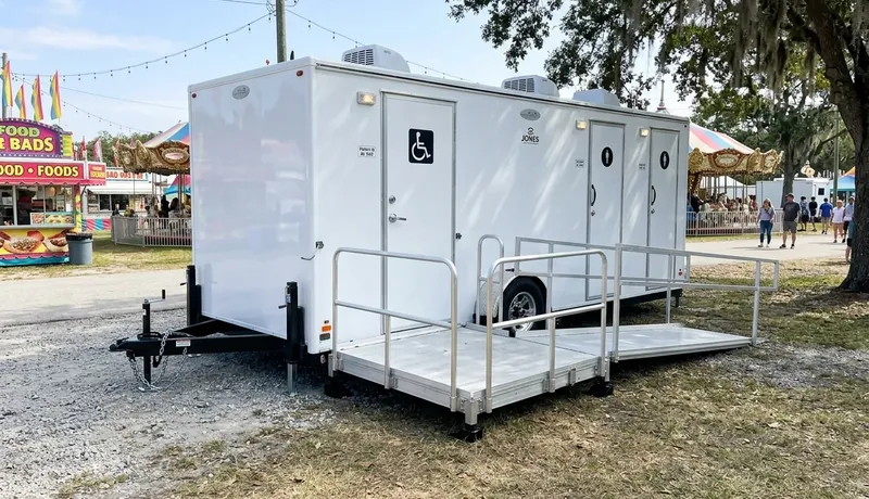 ADA Restroom Trailer clean interior in Oklahoma City, OK