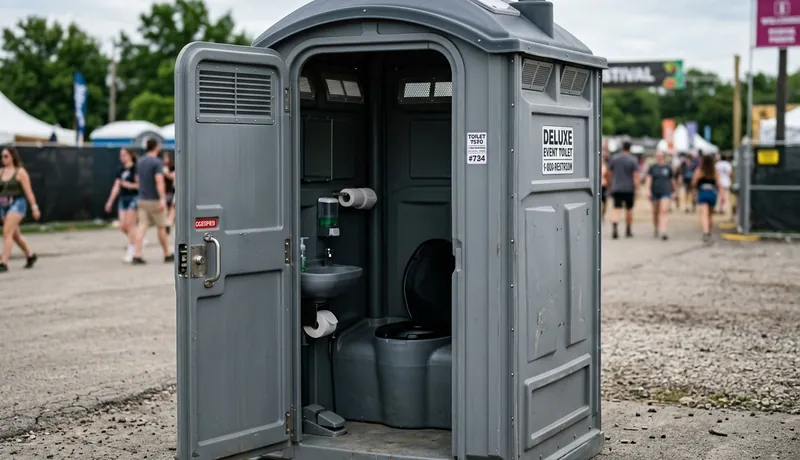 Deluxe Porta Potty (with Flushing) in Oklahoma City