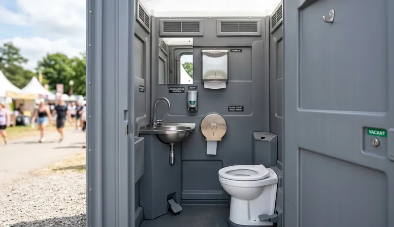 Deluxe Porta Potty (with Flushing) rental unit in Oklahoma City, OK