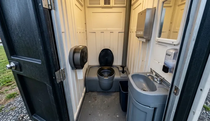 Deluxe Porta Potty (with Flushing) delivery to site in Oklahoma City, OK