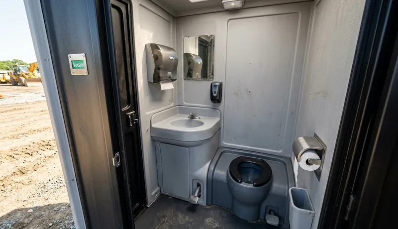 Deluxe Porta Potty (with Flushing) event setup in Oklahoma City, OK