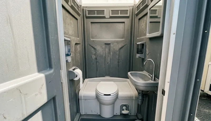 Flushable Porta Potty on-site placement in Oklahoma City, OK