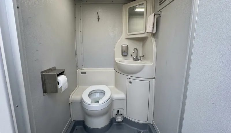 Flushable Porta Potty clean interior in Oklahoma City, OK