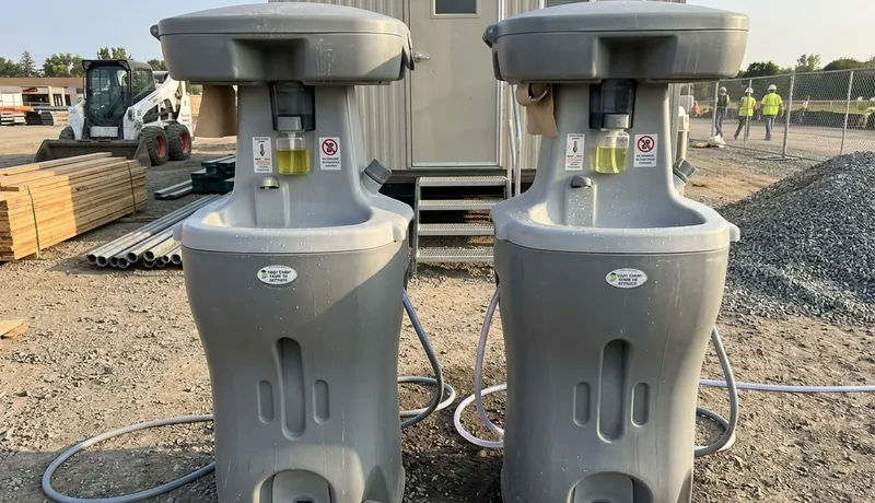 Portable Urinal Station delivery to site in Oklahoma City, OK