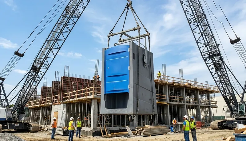 High-Rise Porta Potty delivery to site in Oklahoma City, OK
