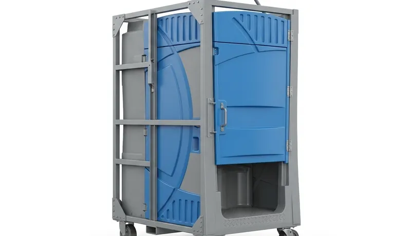 High-Rise Porta Potty clean interior in Oklahoma City, OK