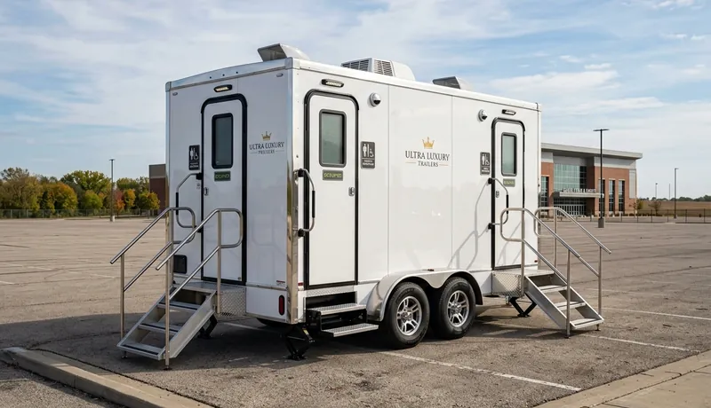 Restroom Trailer event setup in Oklahoma City, OK