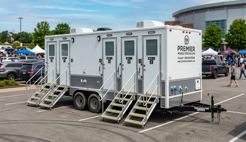 Restroom Trailer on-site placement in Oklahoma City, OK