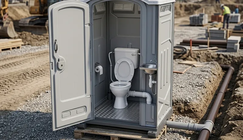 Sewer-Connected Portable Toilet event setup in Oklahoma City, OK