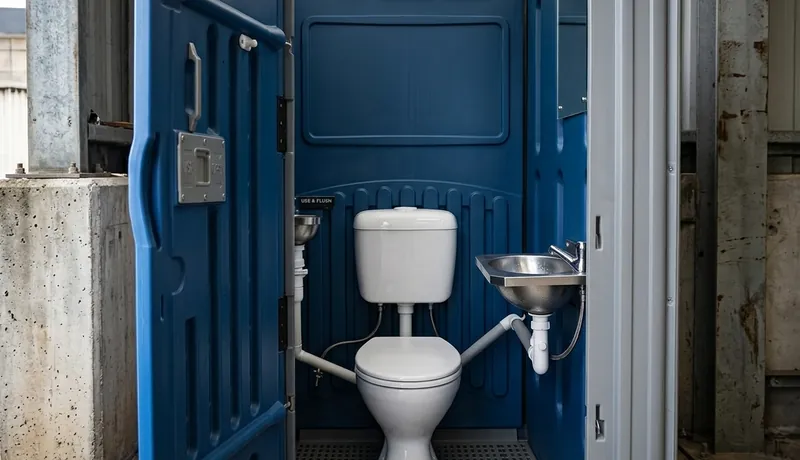 Sewer-Connected Portable Toilet rental unit in Oklahoma City, OK
