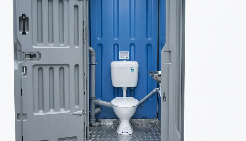 Sewer-Connected Portable Toilet on-site placement in Oklahoma City, OK