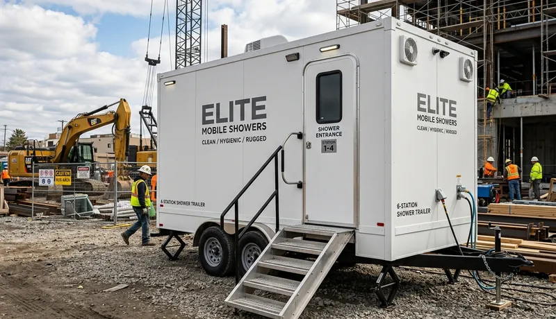 Shower Trailer on-site placement in Oklahoma City, OK