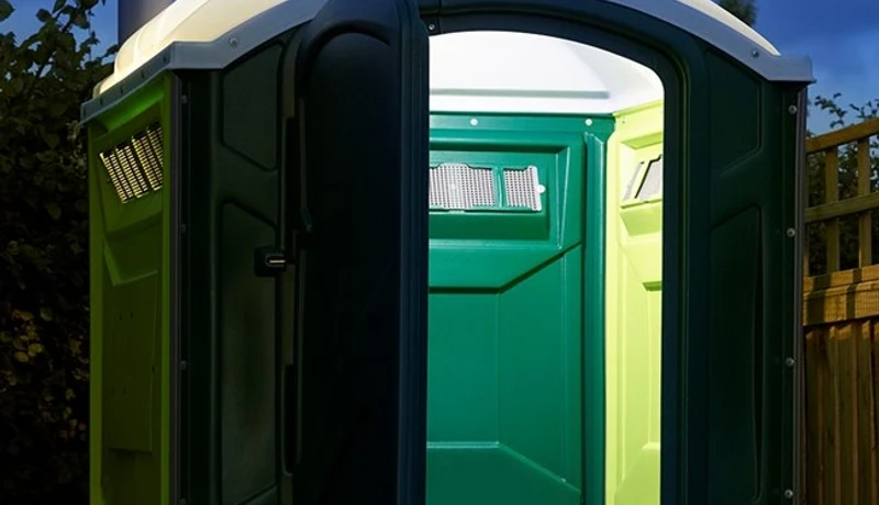 Solar-Powered Porta Potty on-site placement in Oklahoma City, OK
