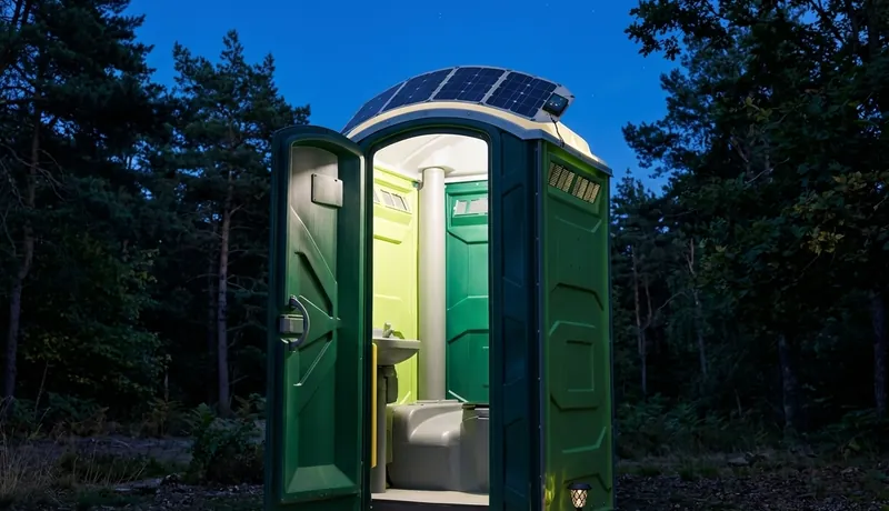 Solar-Powered Porta Potty event setup in Oklahoma City, OK