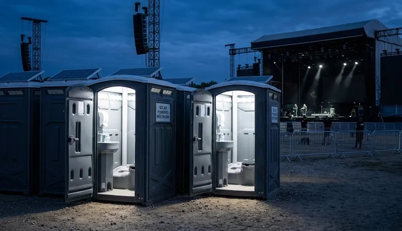 Solar-Powered Porta Potty delivery to site in Oklahoma City, OK
