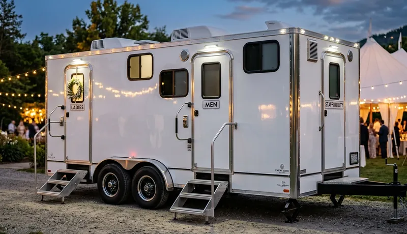 Luxury Restroom Cabin on-site placement in Oklahoma City, OK