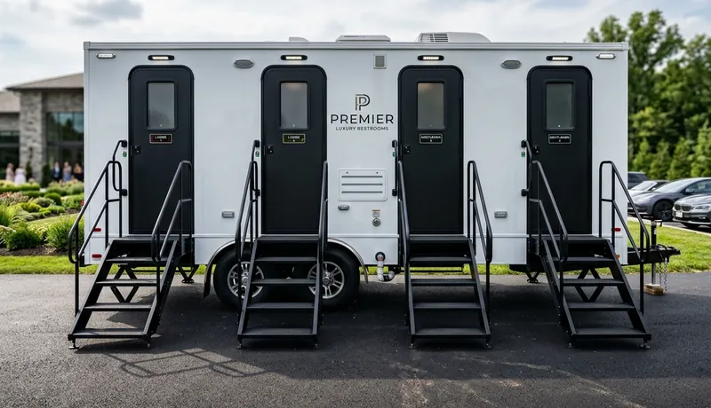 VIP Restroom Trailer clean interior in Oklahoma City, OK