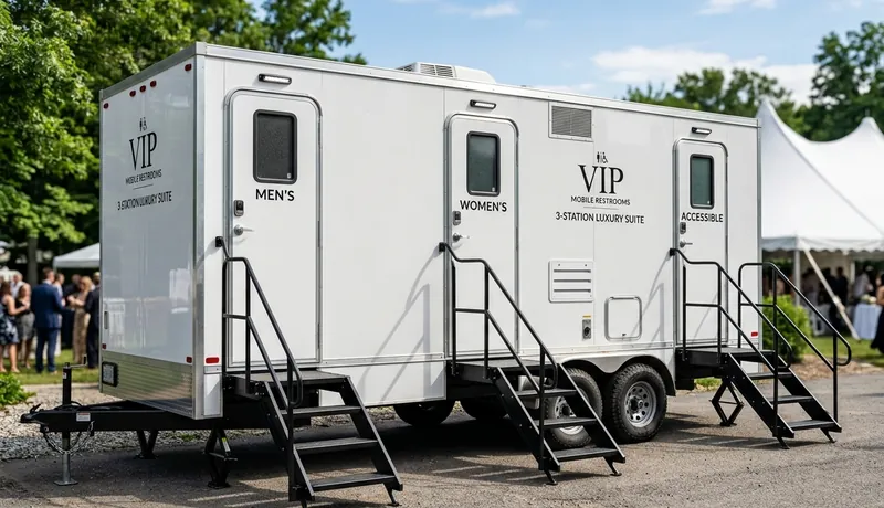 VIP Restroom Trailer event setup in Oklahoma City, OK