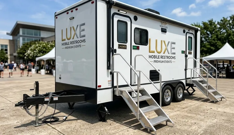 VIP Restroom Trailer delivery to site in Oklahoma City, OK